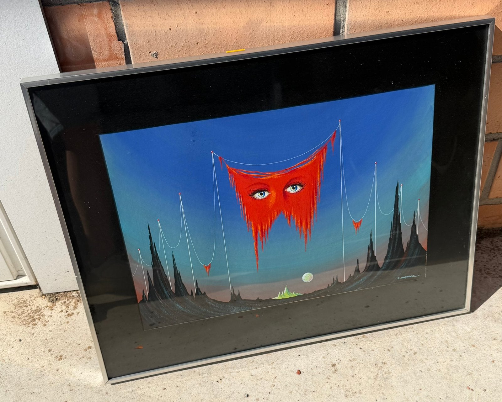 Vintage origineel werk louis wattiez surrealisme doornik, Enlèvement