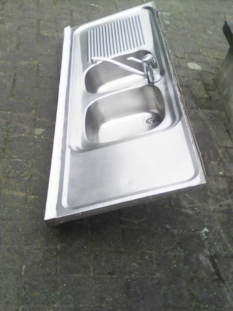 Wastafel, Ophalen, Gebruikt, Inox, Wastafel
