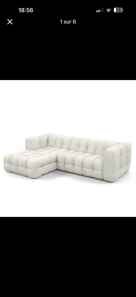 Canapé beige, Maison & Meubles, Banc d'angle, Quatre personnes ou plus, Comme neuf, Enlèvement