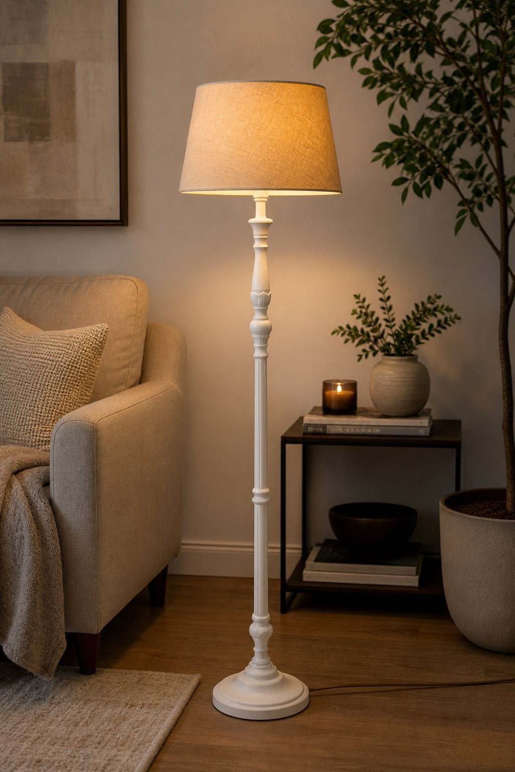 Staande lamp, Maison & Meubles, Lampes | Lampadaires, Comme neuf, Landelijk, E27 (grand), 150 à 200 cm