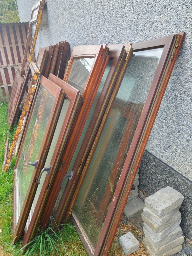 Châssis en merbau, Bricolage & Construction, Châssis de fenêtre, Enlèvement, Utilisé, Vitre comprise