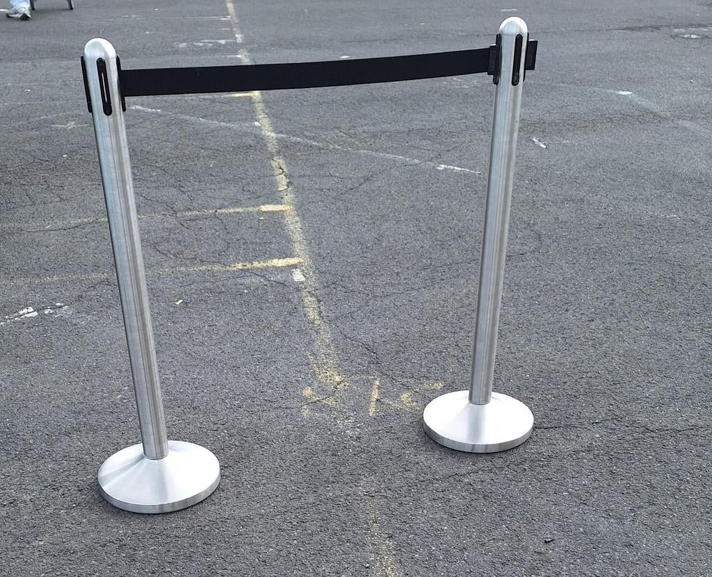 2 professionele afzetpalen inox, Ophalen