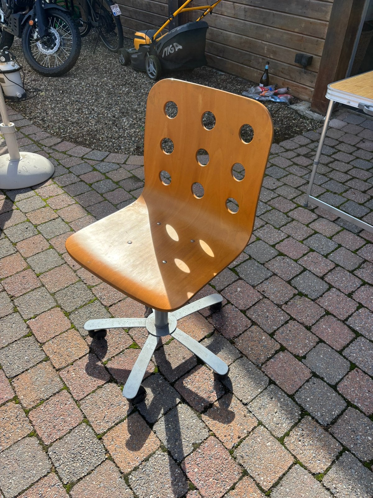 Houten bureaustoel, Ophalen, Gebruikt, Overige kleuren, Bureaustoel