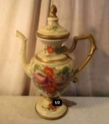 Belle vieille cruche italienne peinte - 44 cm, Enlèvement ou Envoi