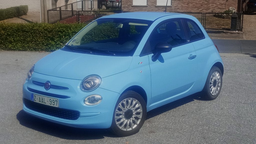 Fiat 500 in perfecte staat!, Auto's, Voorwielaandrijving, Blauw, Leder en Stof, Bedrijf
