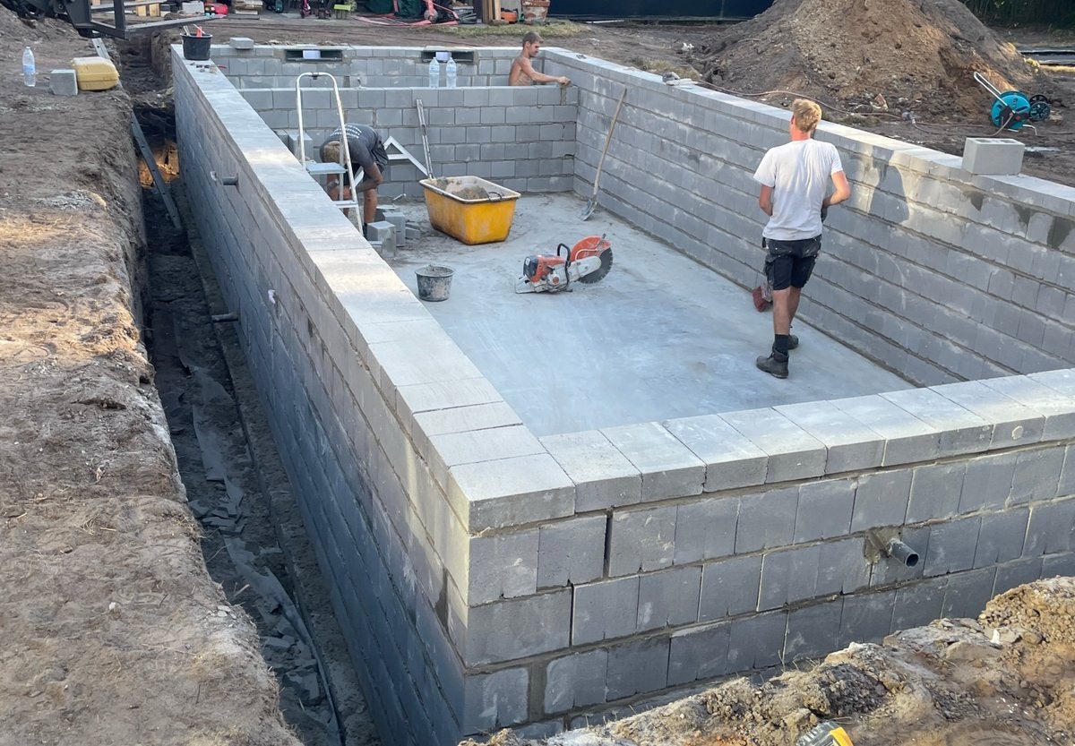 Gemetst zwembad, Bricolage & Construction, Briques, Enlèvement, Neuf