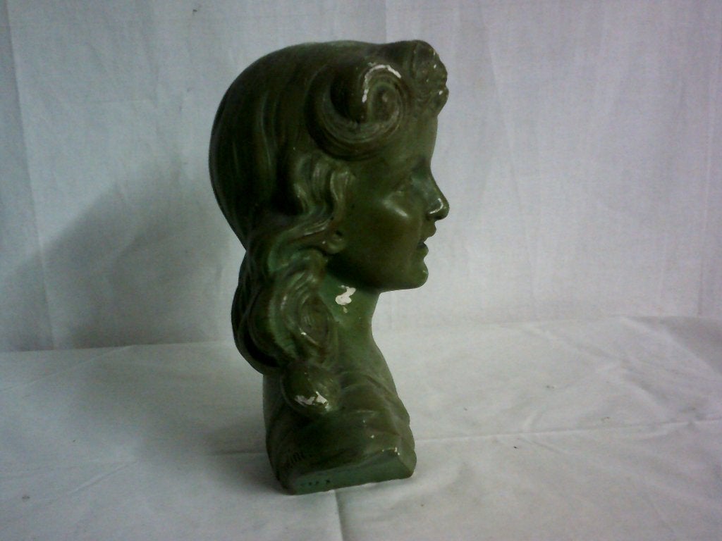 vieux buste, Enlèvement, Buste, Vert, Femme