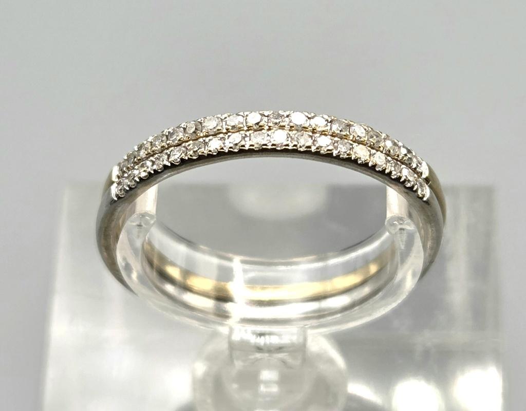2 bagues vintage en or avec diamant.CA : 0,30 ct. 2026/329, Bijoux, Sacs & Beauté, Bagues, Enlèvement ou Envoi, Or, Comme neuf