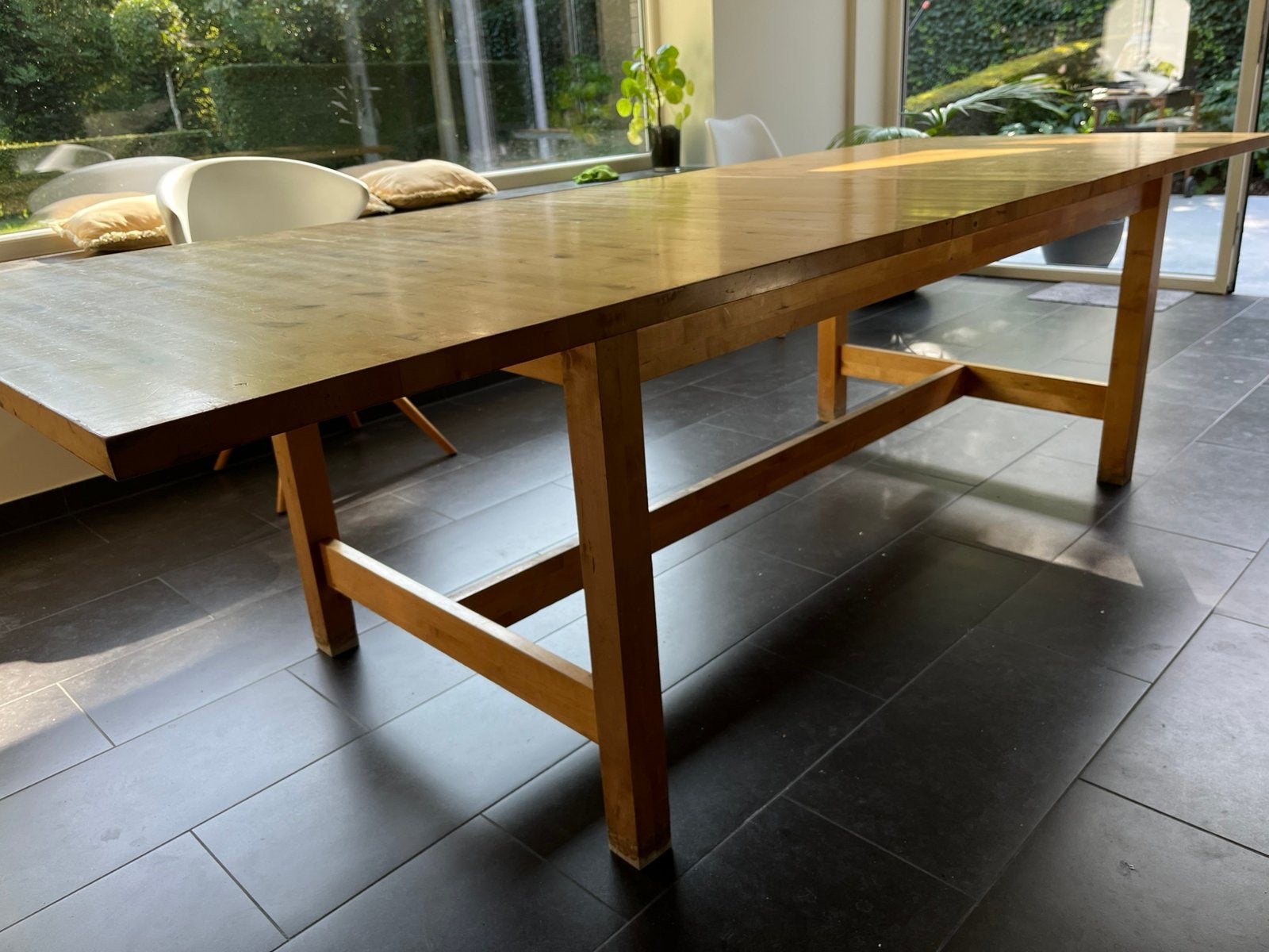Gratis - Eettafel 265x100 of 220x100, Ophalen, Gebruikt, 100 tot 150 cm, 200 cm of meer