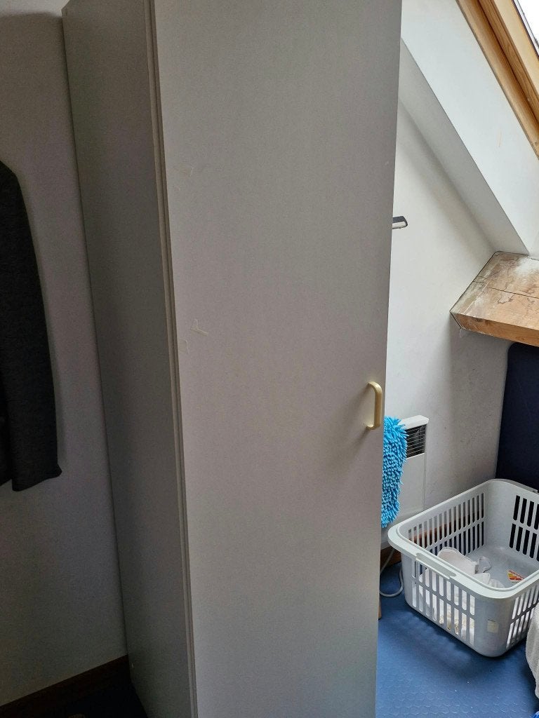 Witte kolomkast (5 planken) - Lage prijs, Ophalen, Gebruikt, 50 tot 100 cm, 150 tot 200 cm