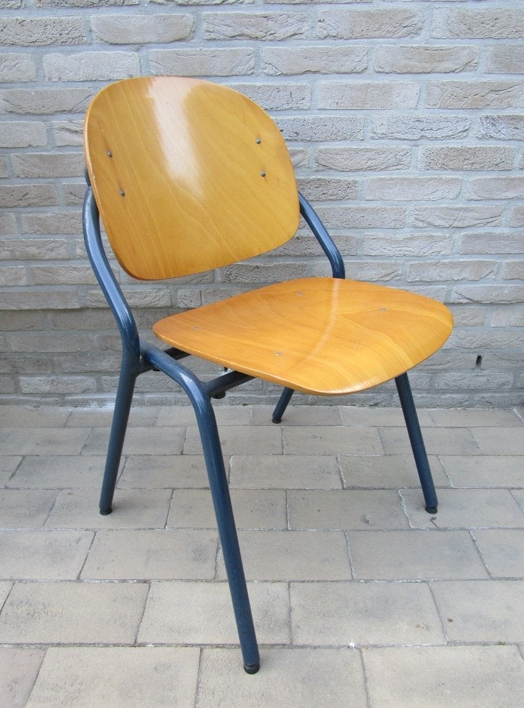 Set van 10 stoelen, stapelstoelen (5 euro/stoel), Enlèvement, Bois, Cinq, Six Chaises ou plus, Utilisé