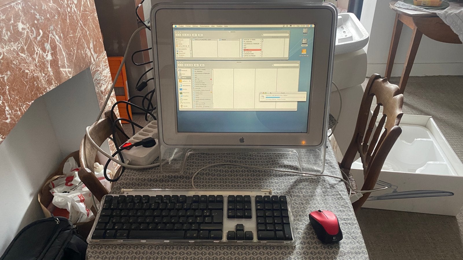 Mac Pro 2007 avec Mac OS X (10.4) + Apple display 17’´, Computers en Software, Ophalen, Gebruikt, HDD, Minder dan 4 GB