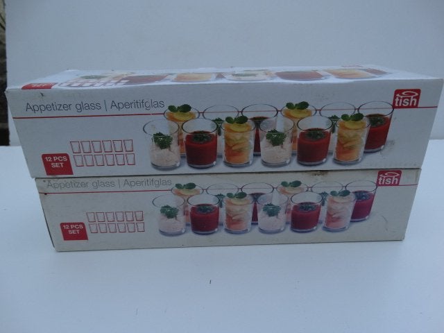 Lot de 2 x 12 verres d'apéritif, Enlèvement, Utilisé, Autres types