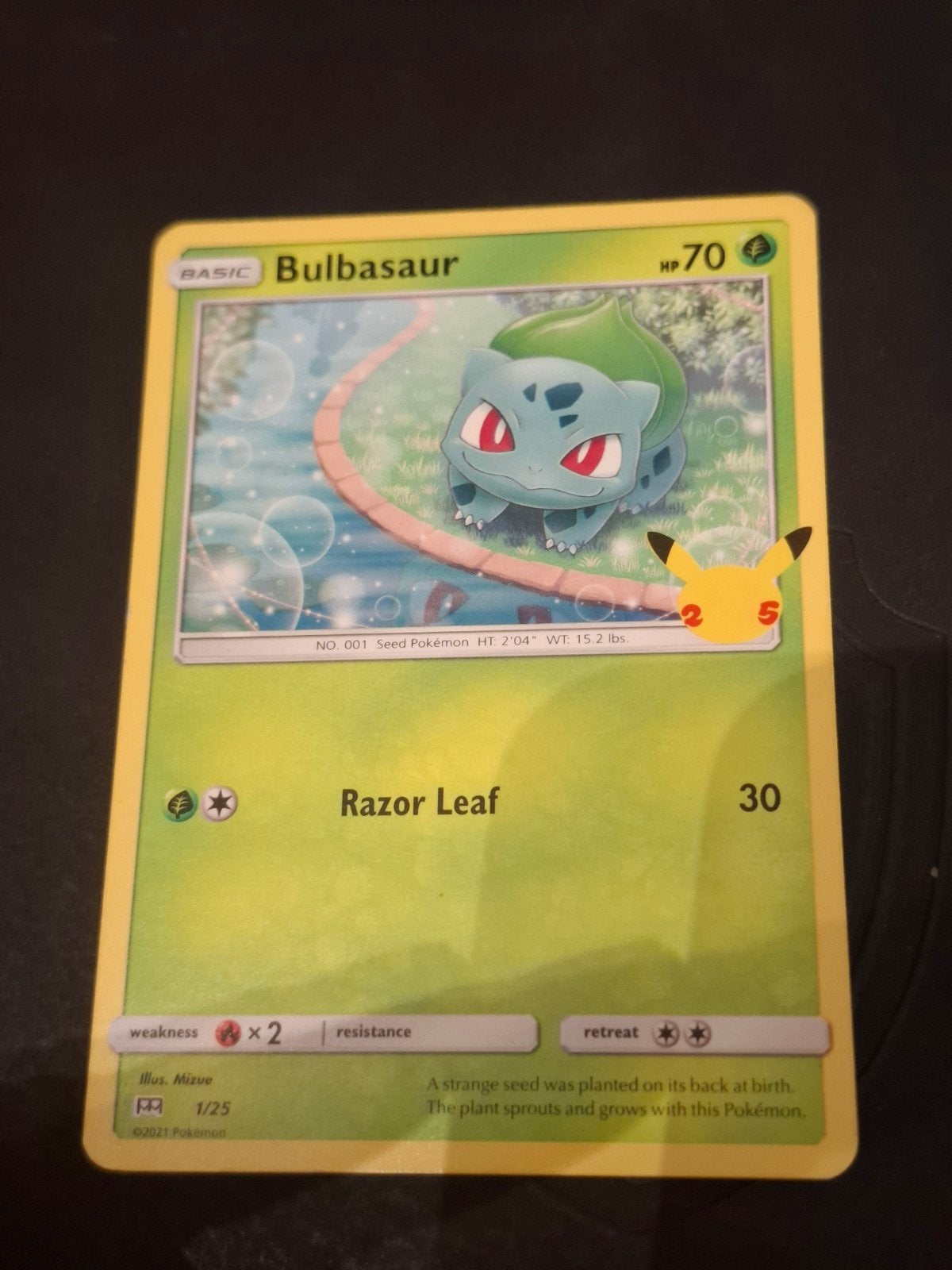 Carte Pokémon Bulbasaur 1/25 - 25e anniversaire de McDonald', Enlèvement ou Envoi