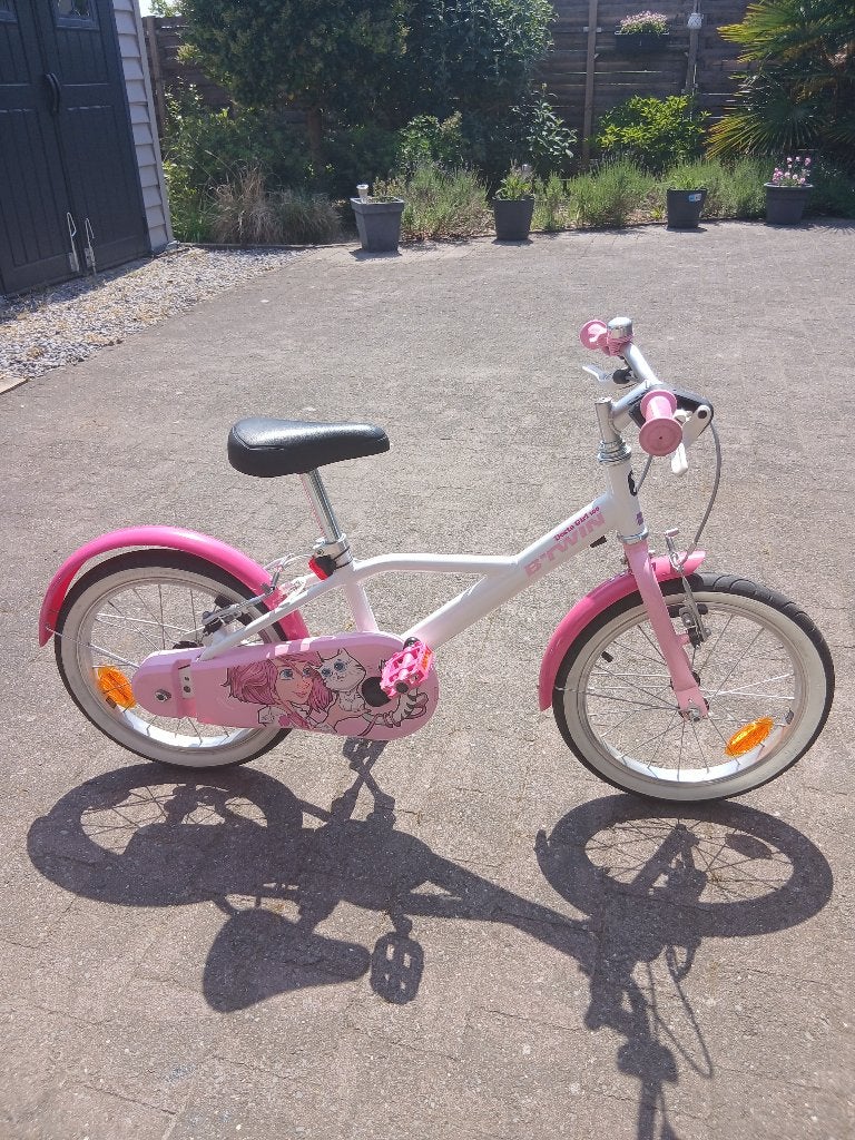Mooie meisjesfiets, Fietsen en Brommers, Ophalen, Zo goed als nieuw, 16 inch, Decathlon