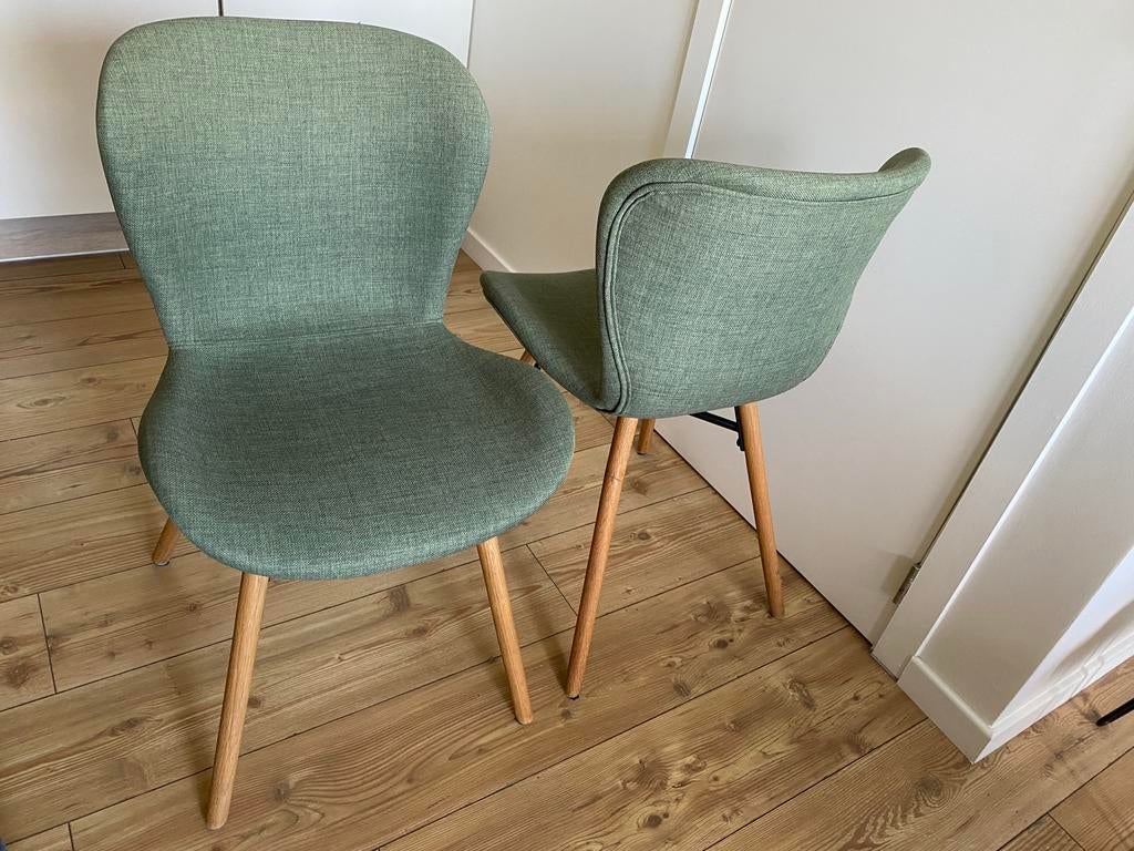 2 groene stoelen, Ophalen, Gebruikt, Twee, Overige kleuren