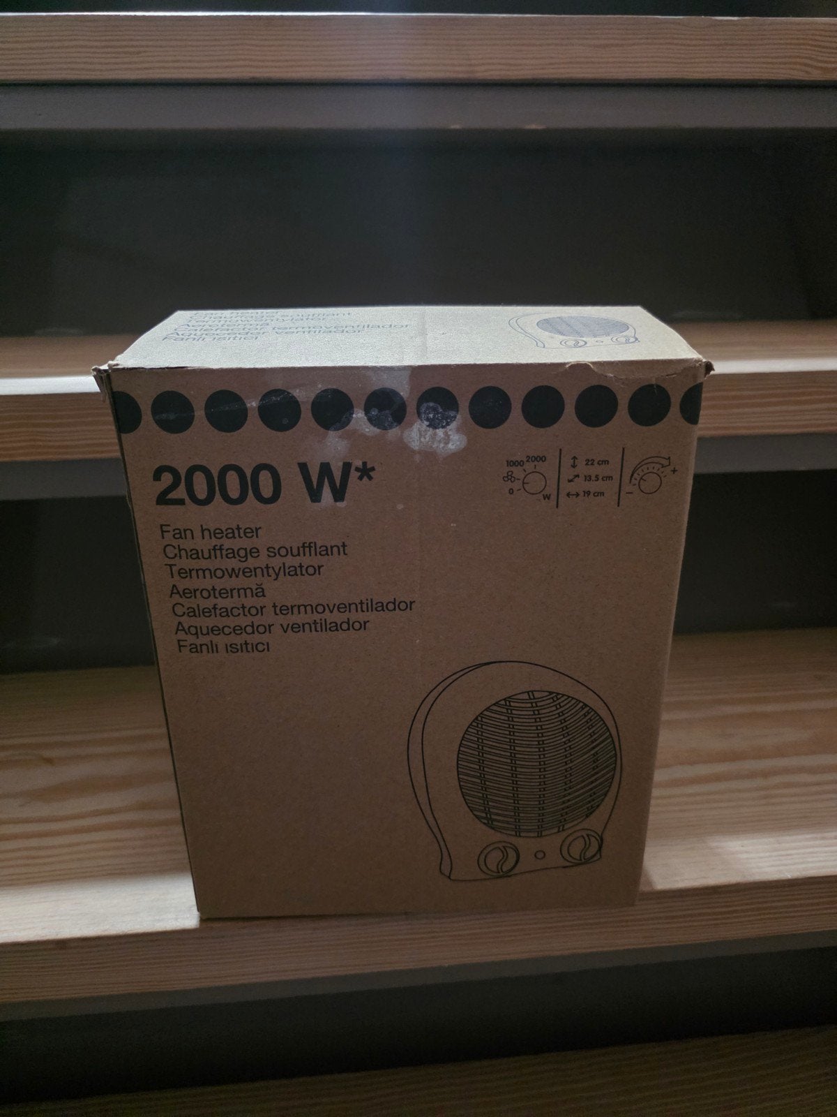 Chauffage appoint soufflant 2000W, Moins de 60 cm, Comme neuf, Enlèvement, Radiateur