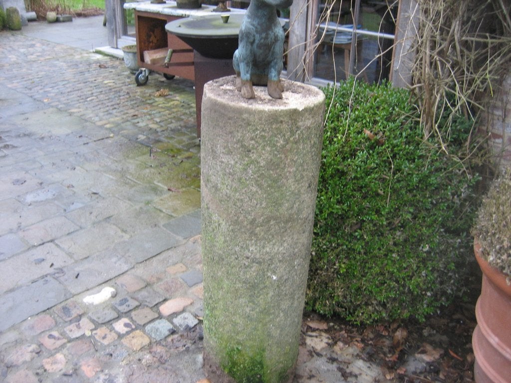 mooie oude natuurstenen zuil,sokkel, Tuin en Terras, Tuinwanddecoratie, Ophalen, Gebruikt