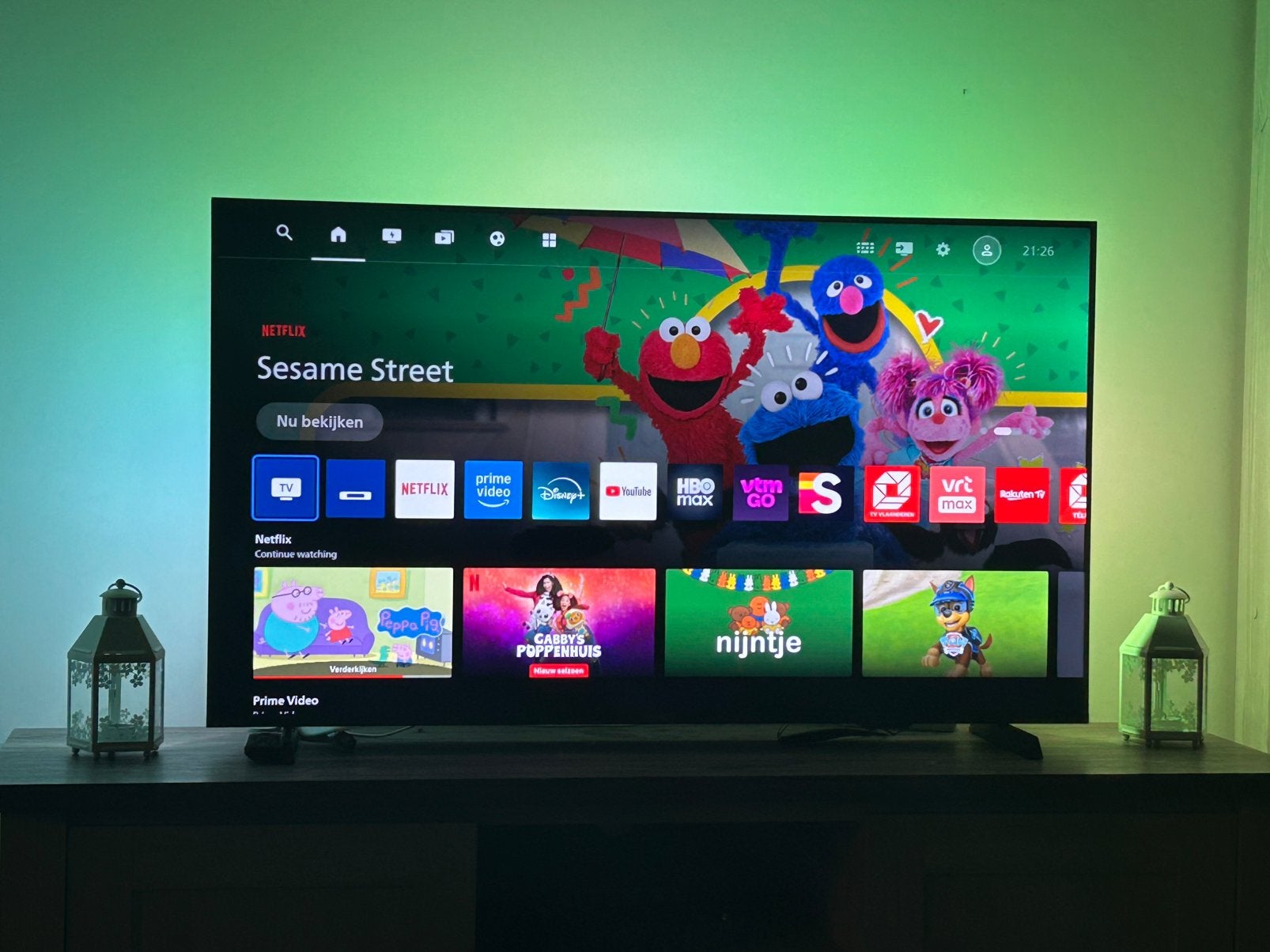Ambilights philips 55 inch, Audio, Tv en Foto, Ophalen, Zo goed als nieuw, Philips, Smart TV