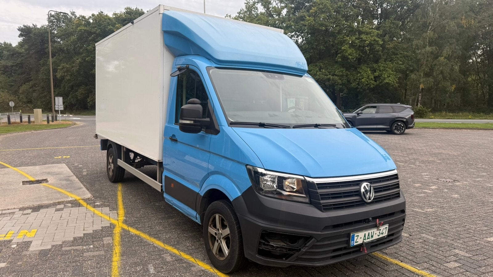 Vw Crafter 2021 en maar 150000km, Auto's, Euro 6, Blauw, Bedrijf, Grijs