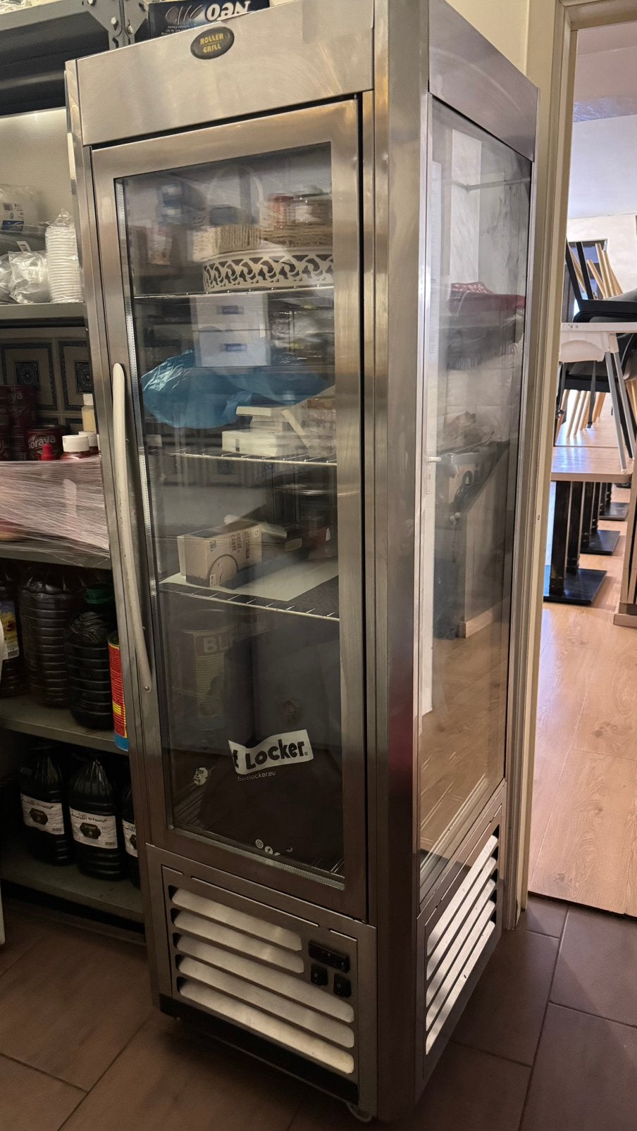 Vitrine réfrigérée professionnelle Roller Grill  en Inox, Enlèvement, Utilisé, Refroidissement et Congélation