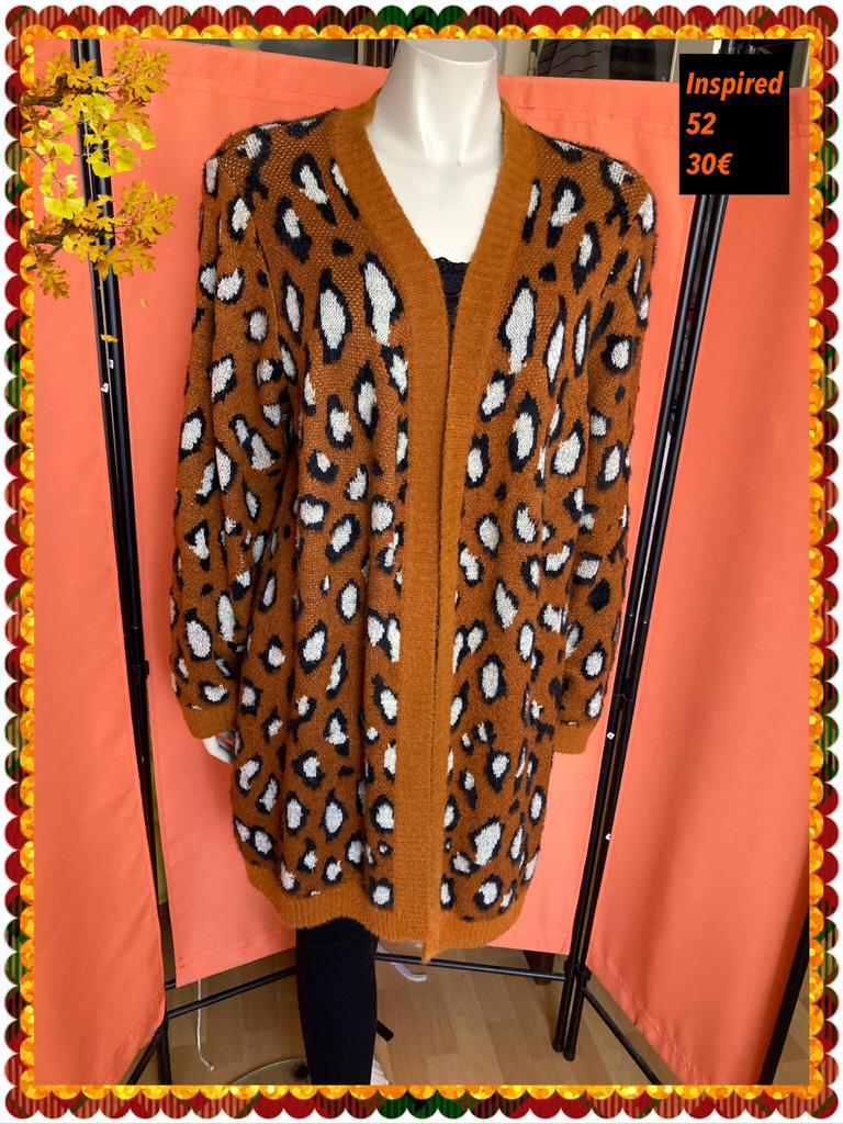 Vest dames 52.  Inspired miss etam, Enlèvement ou Envoi, Comme neuf, Taille 46/48 (XL) ou plus grande, Brun