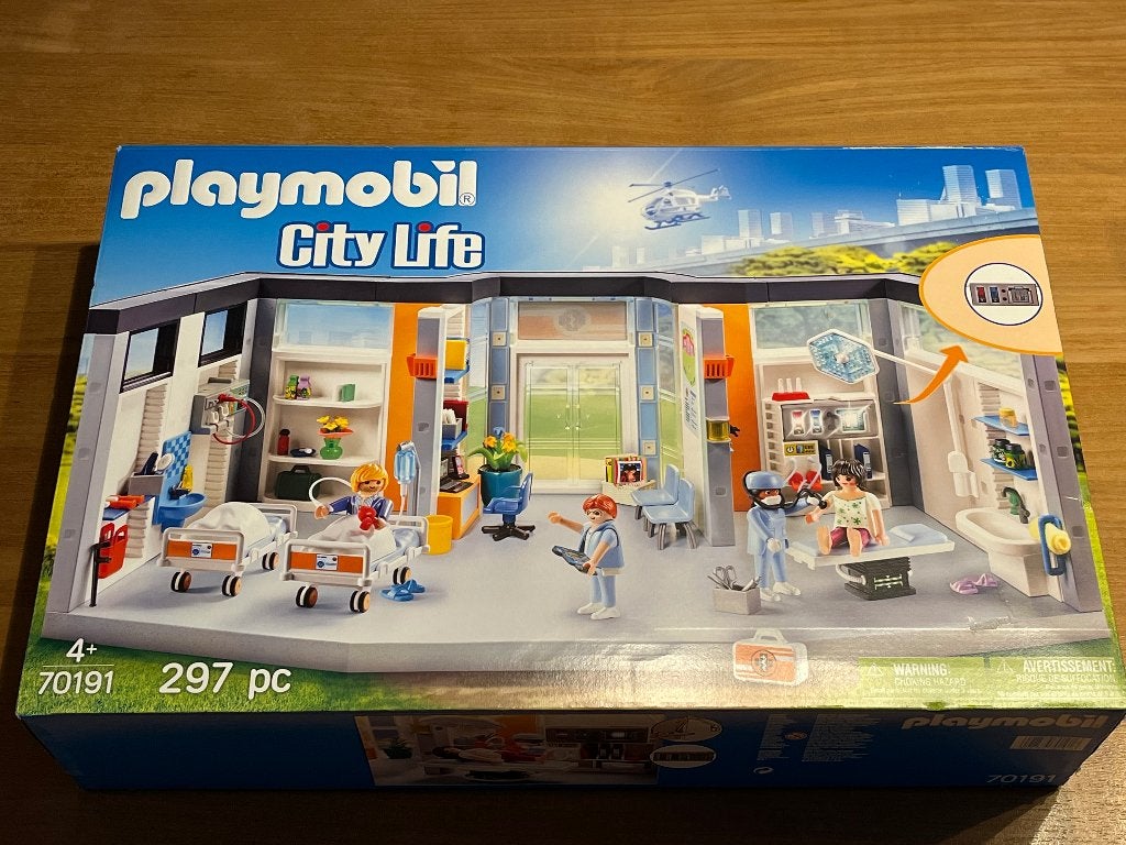 Playmobil ziekenhuis, Ophalen, Gebouw, Complete set, Zo goed als nieuw