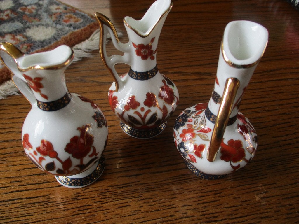 3 imari vazen antiek porselein zeldzaam puntgaaf, Ophalen of Verzenden