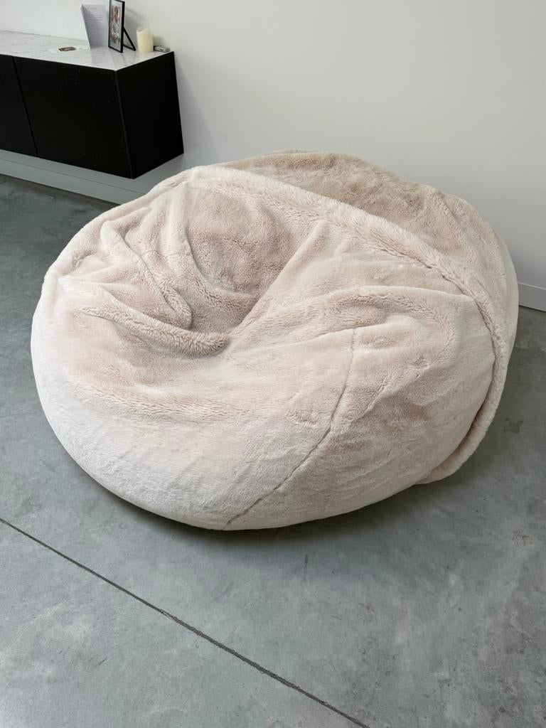 Beanbag Van Merk Vetsak Large Faux Fur Beige, Ophalen, Zo goed als nieuw, Beige