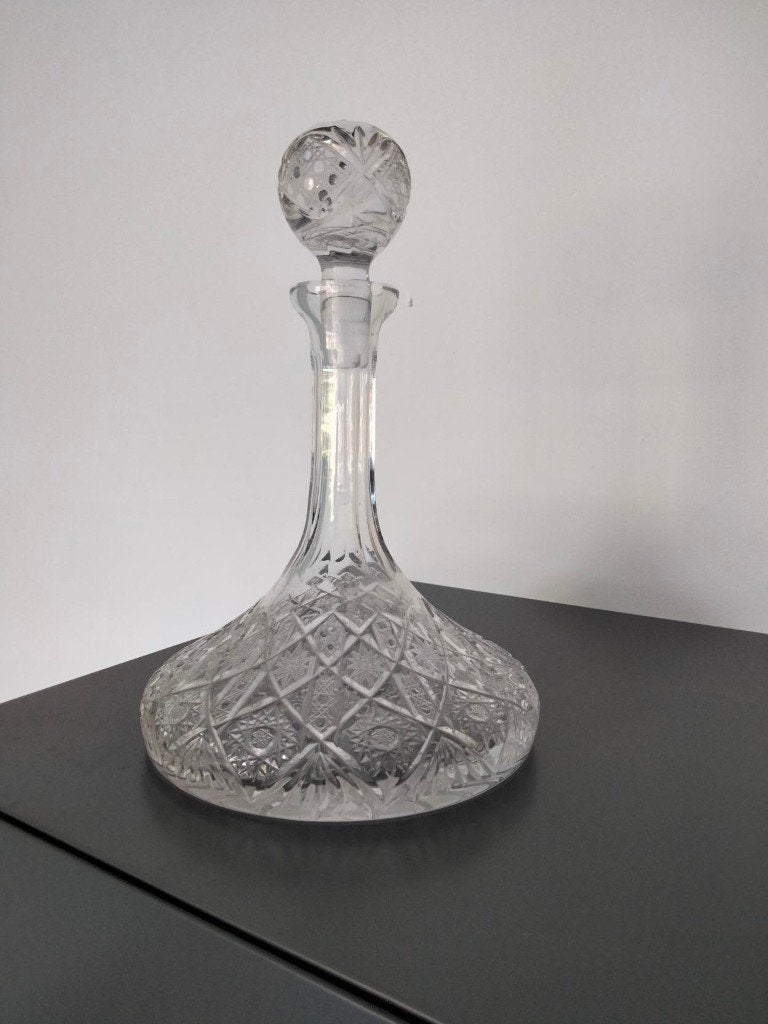 Brocante karaf geslepen glas, Antiquités & Art, Antiquités | Verre & Cristal, Enlèvement