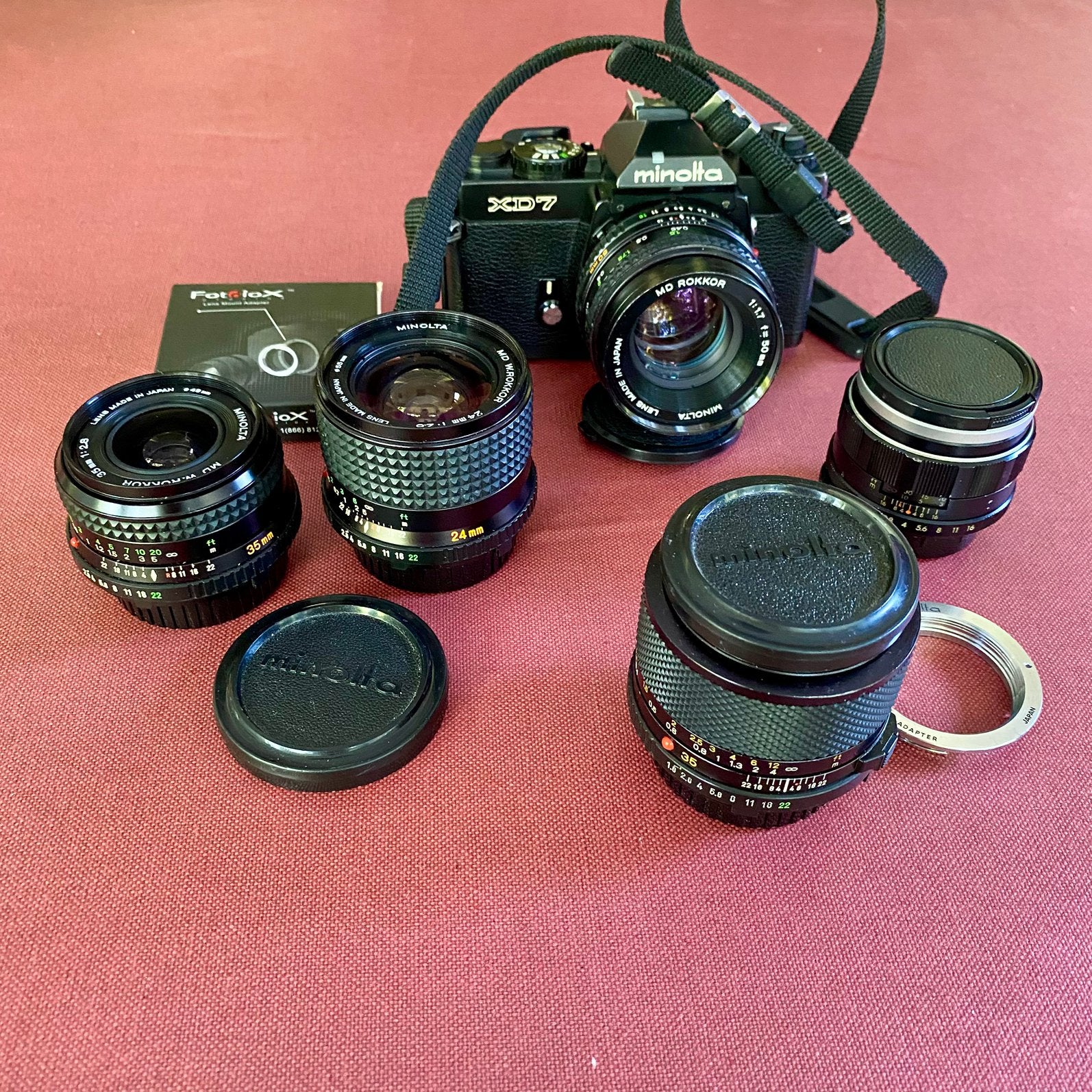 Objectifs Minolta XD 7 +., TV, Hi-fi & Vidéo, Appareils photo analogiques, Comme neuf, Minolta, Enlèvement ou Envoi