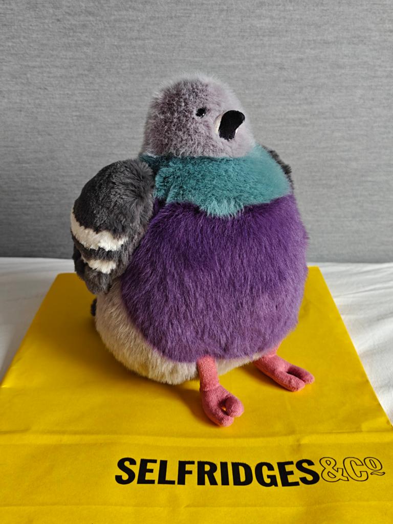 Jellycat Leicester Pigeon Duif London Selfridges Exclusive, Kinderen en Baby's, Speelgoed | Knuffels en Pluche, Ophalen of Verzenden