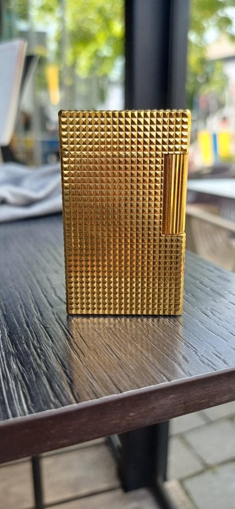 Vintage S.T. Dupont Aansteker Goudkleurig, Ophalen of Verzenden, Gebruikt, Aansteker
