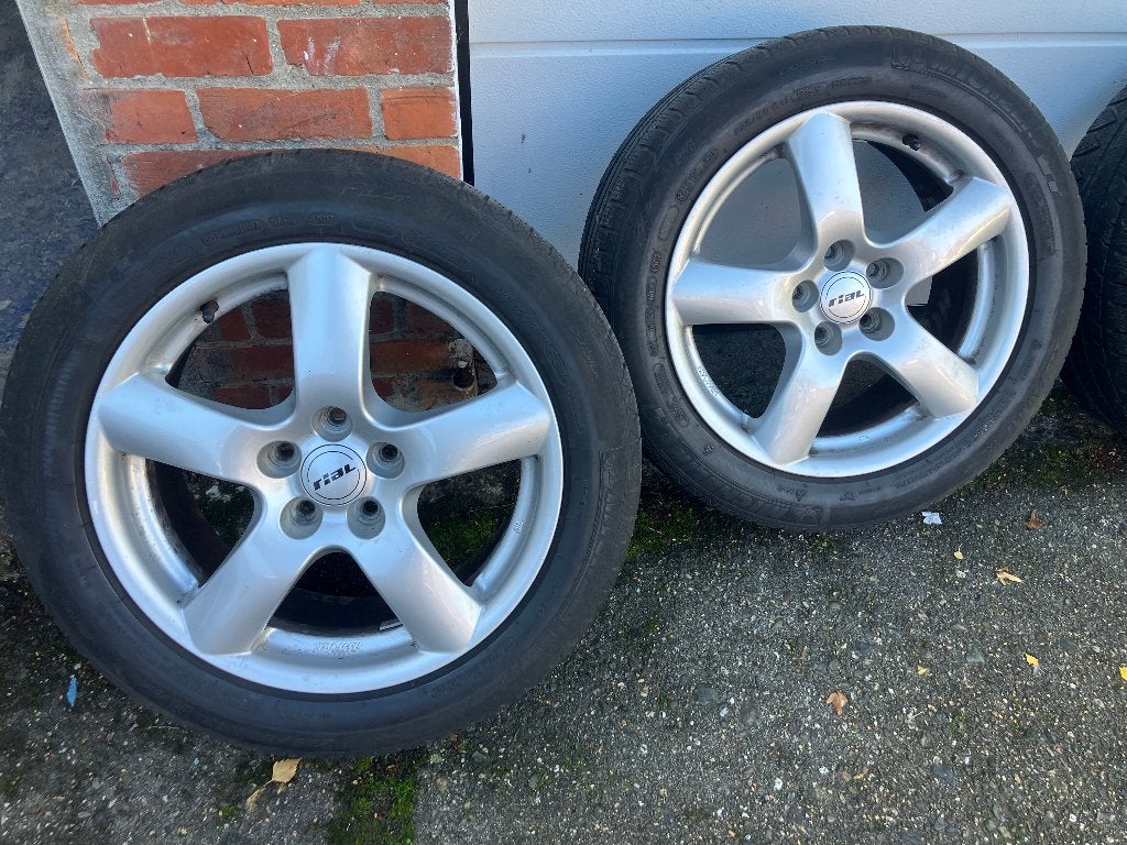 4 zeer mooie alu velgen 17' 5x112 mercedes audi vw ...., Pneus et Jantes, Pneus été, 205 mm, 17 pouces