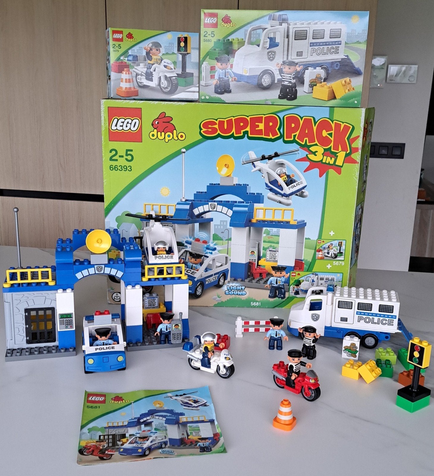 LEGO Duplo 3-in-1 Super Pack Politie 66393 – Compleet, Ophalen of Verzenden, Compleet, Duplo