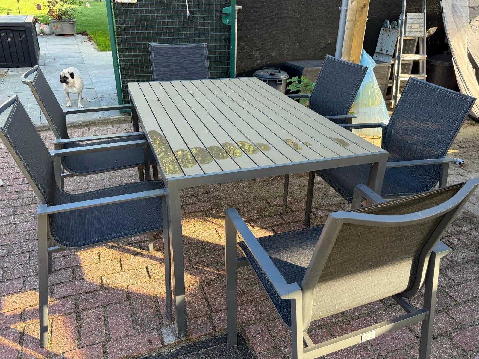 Tuinset, Tuin en Terras, Ophalen, Gebruikt, 6 zitplaatsen, Tuinset