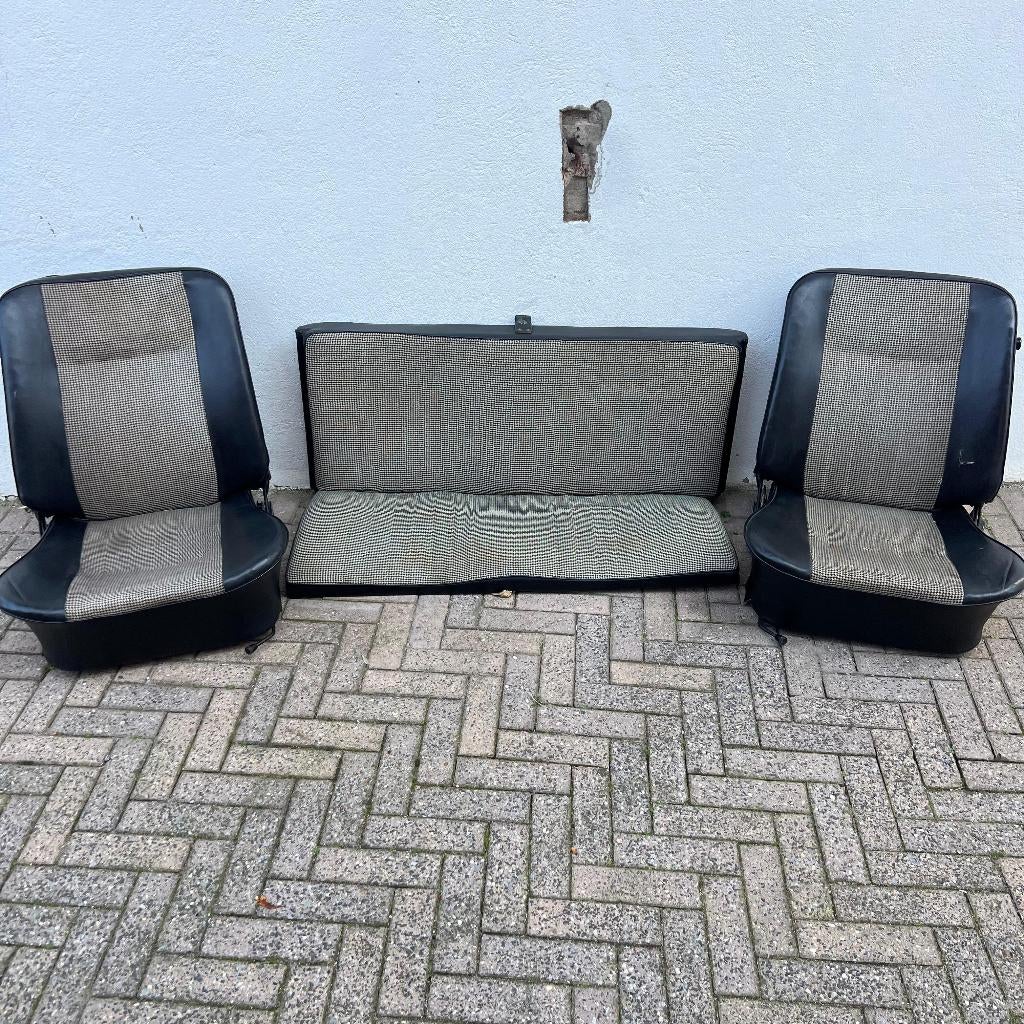 VW Karmann Ghia T14 Interieur stoelset met tandmotief 1968, Ophalen of Verzenden, Gebruikt