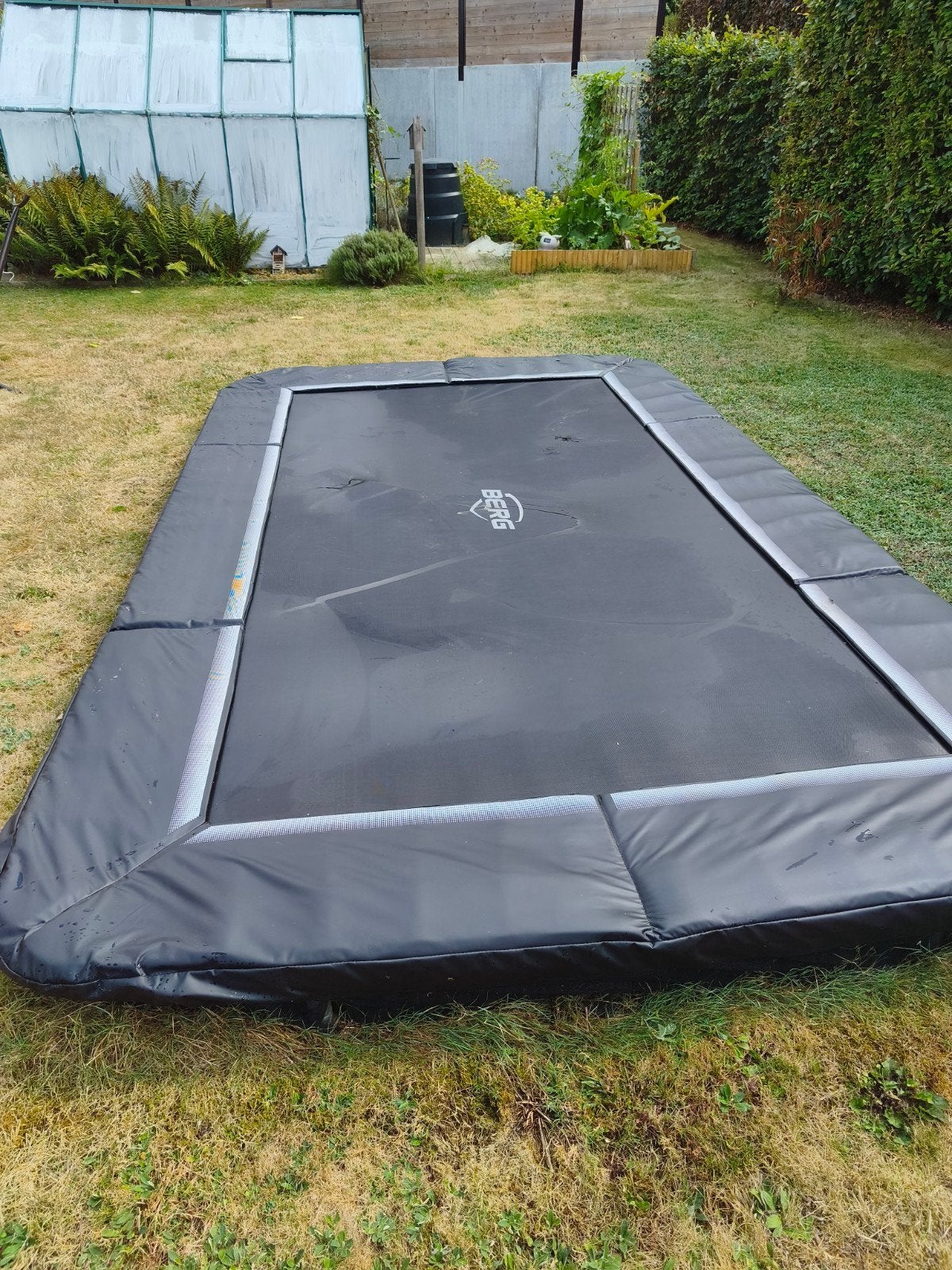 Trampoline enterré Berg 410 x 250, Enlèvement, Utilisé