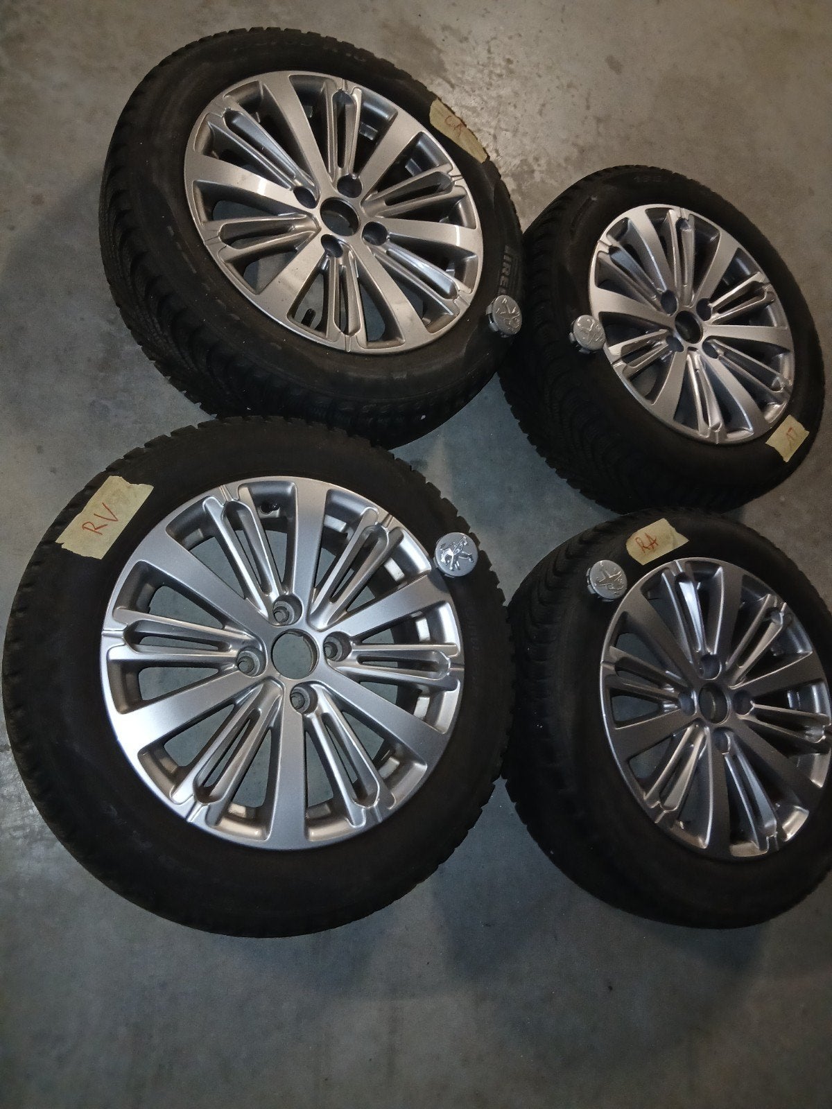 4 jantes en alliage 16" originales pour Peugeot 208, Enlèvement, Pneus hiver, Jante(s)