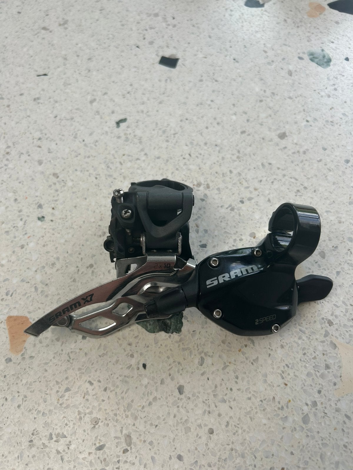 Sram 2x10 shifter en voorderailleur, Fietsen en Brommers, Fietsonderdelen, Ophalen