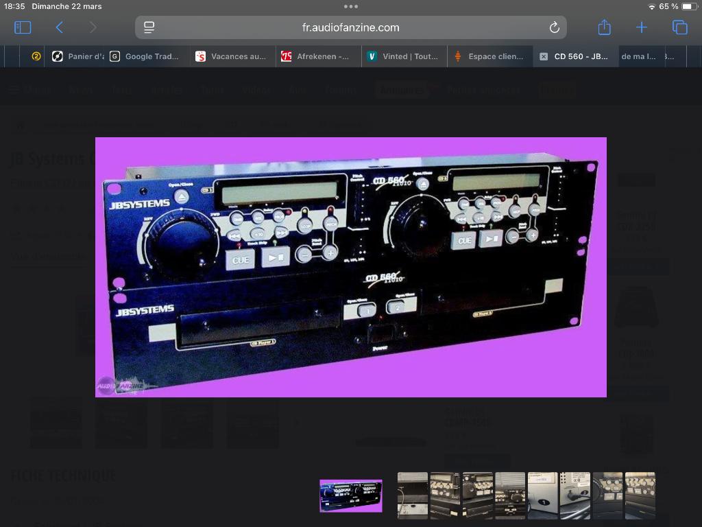 Cherche càble pour un double lecteur CD 560 JB Systems, Musique & Instruments, Envoi, Comme neuf, DJ-Set, Autres marques