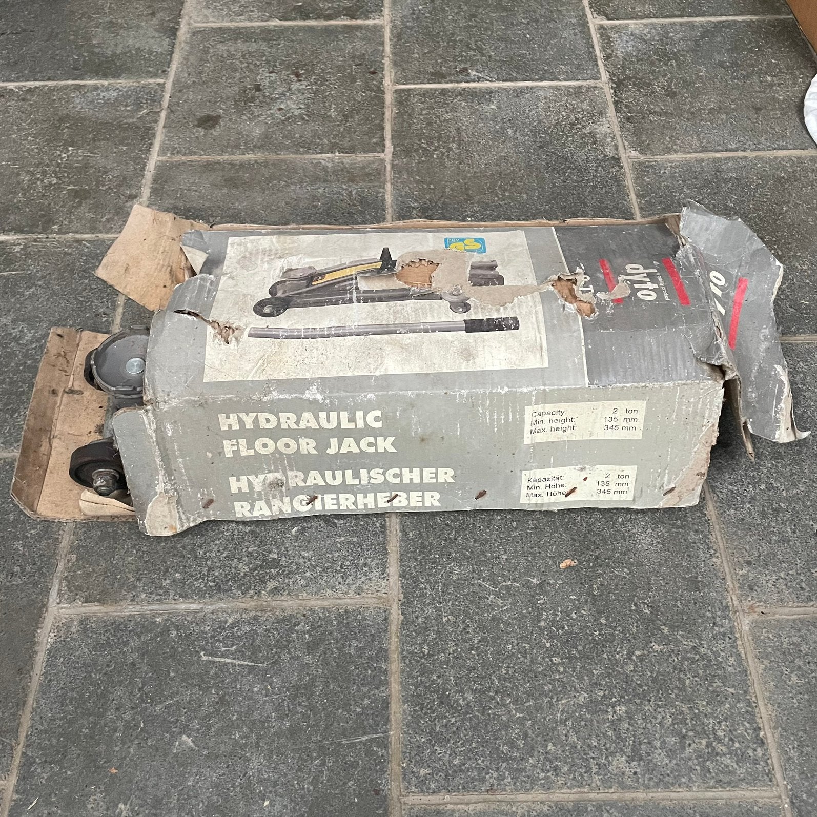 Cric de voiture, cric de garage de 2 tonnes, Enlèvement, Comme neuf, Manuel, Cric de garage