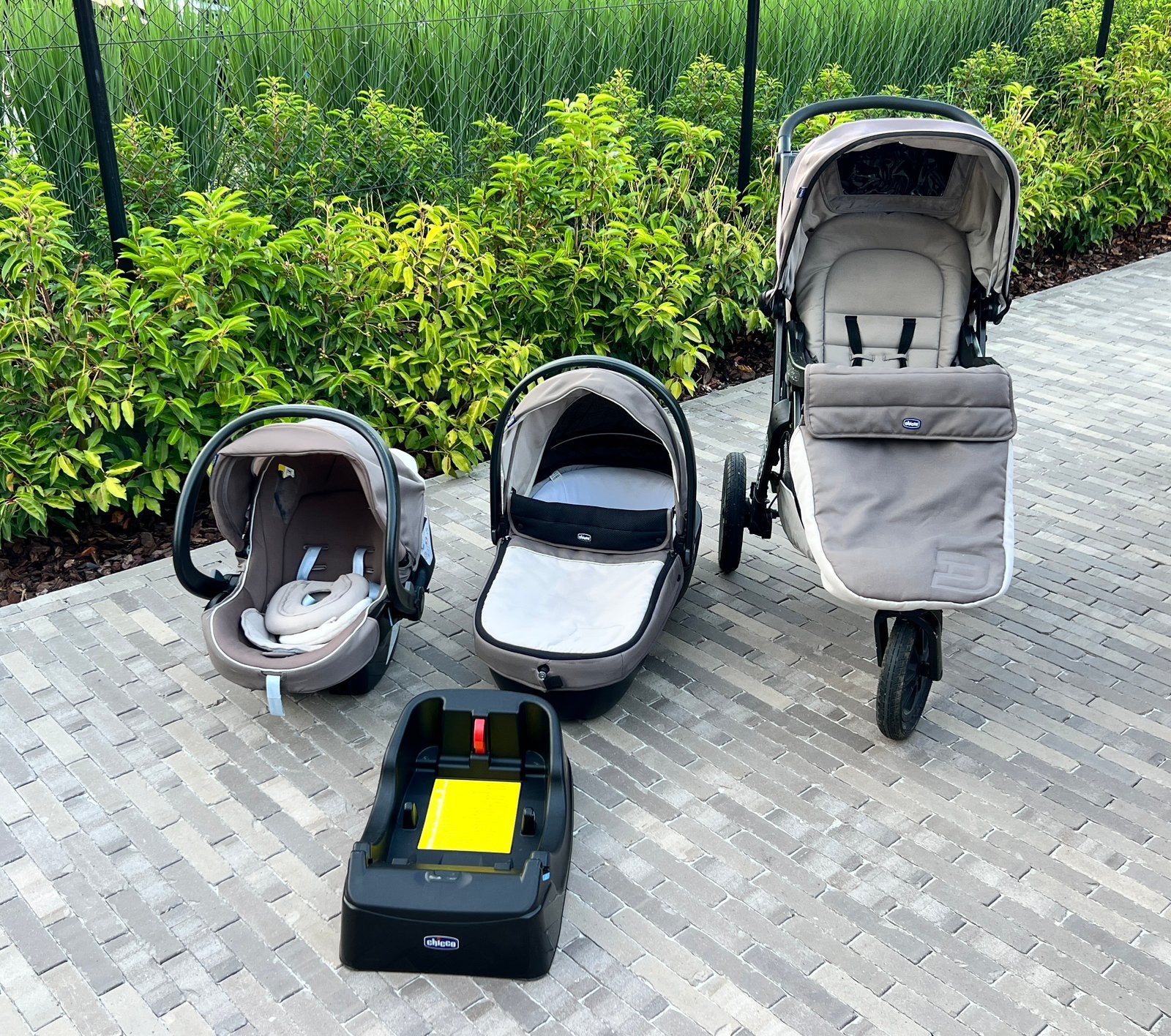 Chicco Trio Activ3 combiwagen compleet- zeer goede staat, Kinderen en Baby's, Zo goed als nieuw, Combiwagen, Verstelbare duwstang