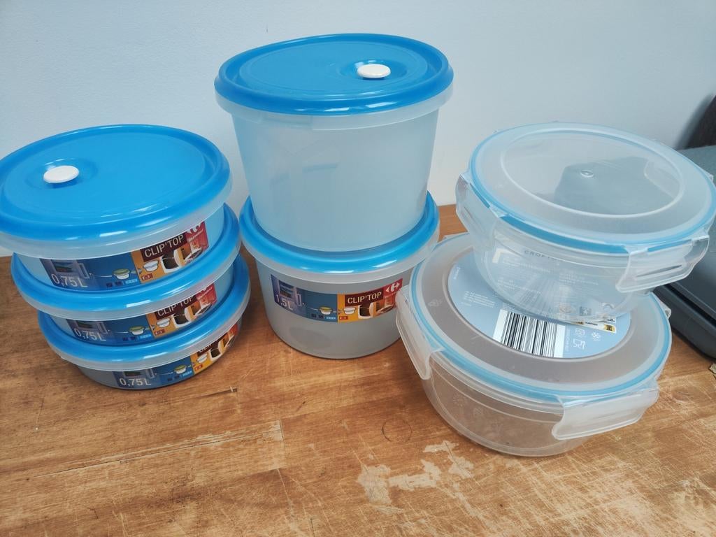 Lot de 7 boîtes Alimentaires neuves, Enlèvement, Neuf