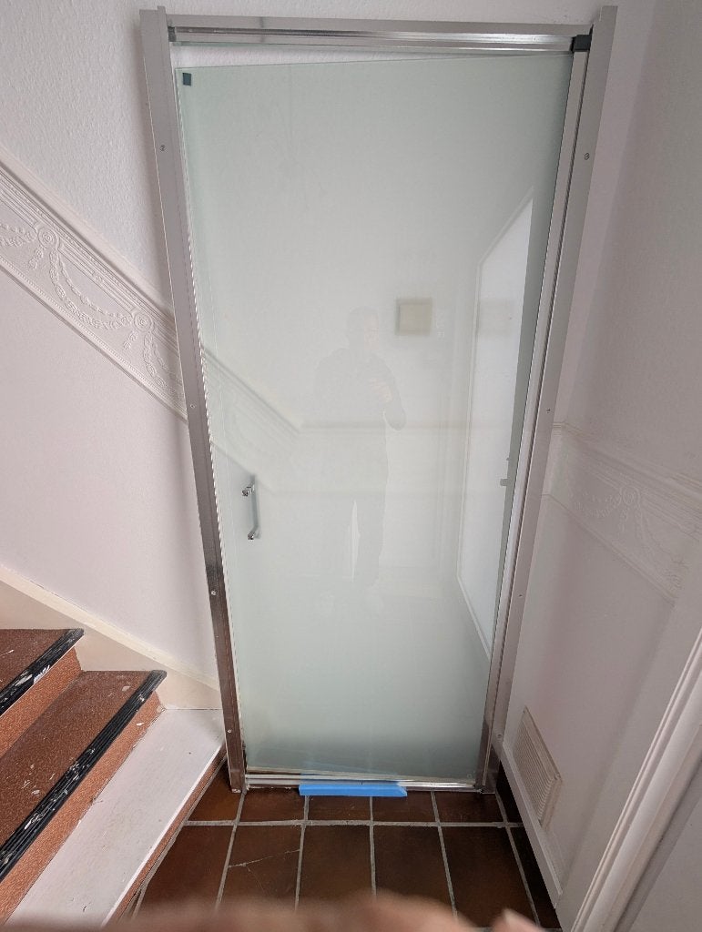 Douchedeur, Doe-het-zelf en Bouw, Ophalen, Gebruikt, Chroom