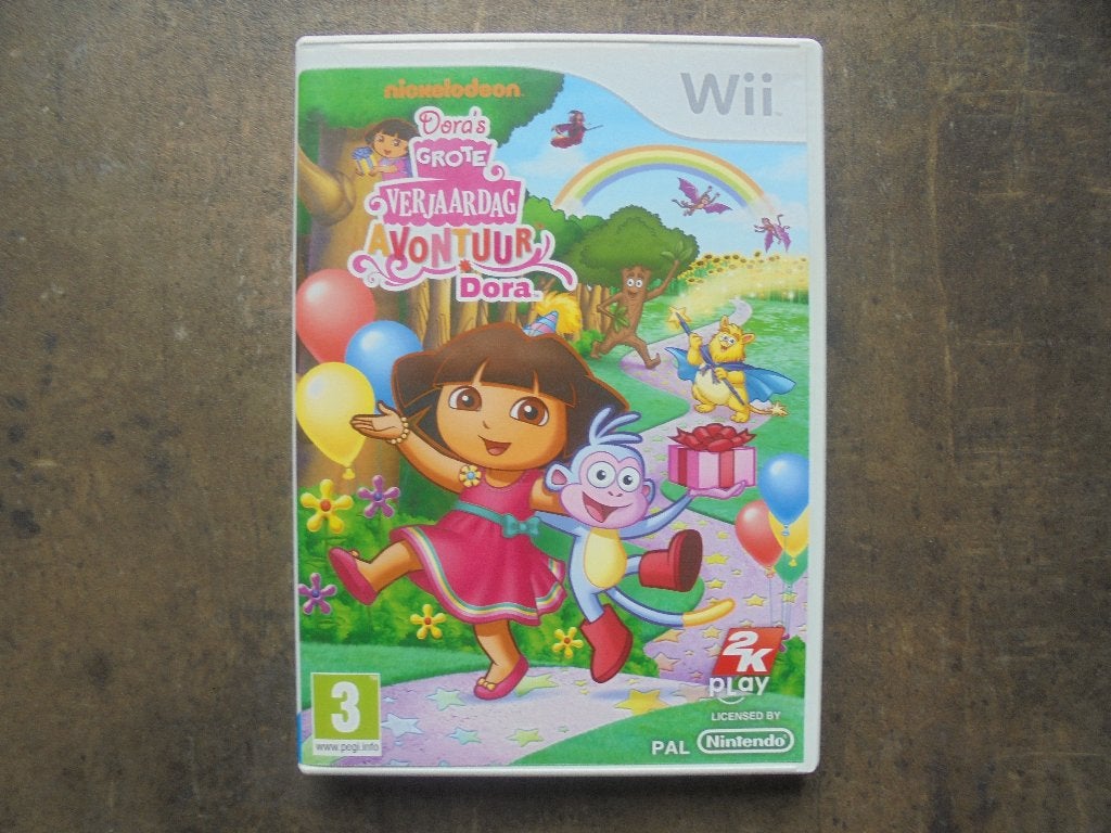 Dora's Grote Verjaardag Avontuur voor Wii (zie foto's) II, Consoles de jeu & Jeux vidéo, Enlèvement ou Envoi, 1 joueur, Aventure et Action
