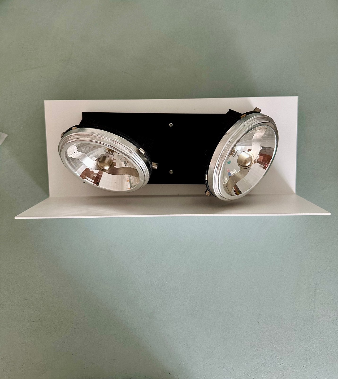 Dubbele richtbare spot Deltalight, Maison & Meubles, Lampes | Spots, Enlèvement ou Envoi, Utilisé, Métal ou Aluminium, Spot encastrable ou Spot mural