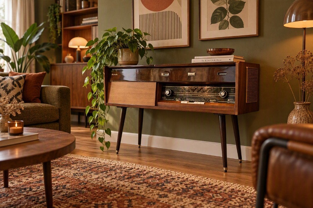 Vintage Radiola radio meubel, Antiquités & Art, Enlèvement