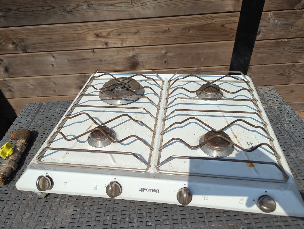 Gasvuur, Elektronische apparatuur, Ophalen, Gebruikt, 4 kookzones, Inbouw