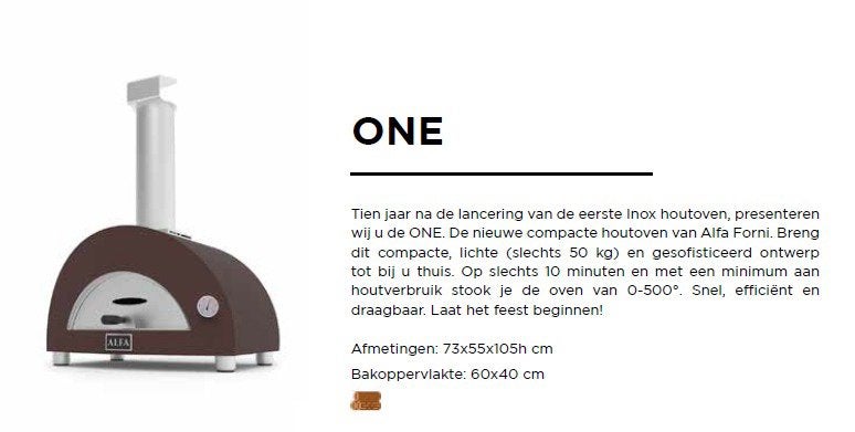 Nieuwe Alfa Forni One pizzaoven / houtoven – compact model, Ophalen, Nieuw